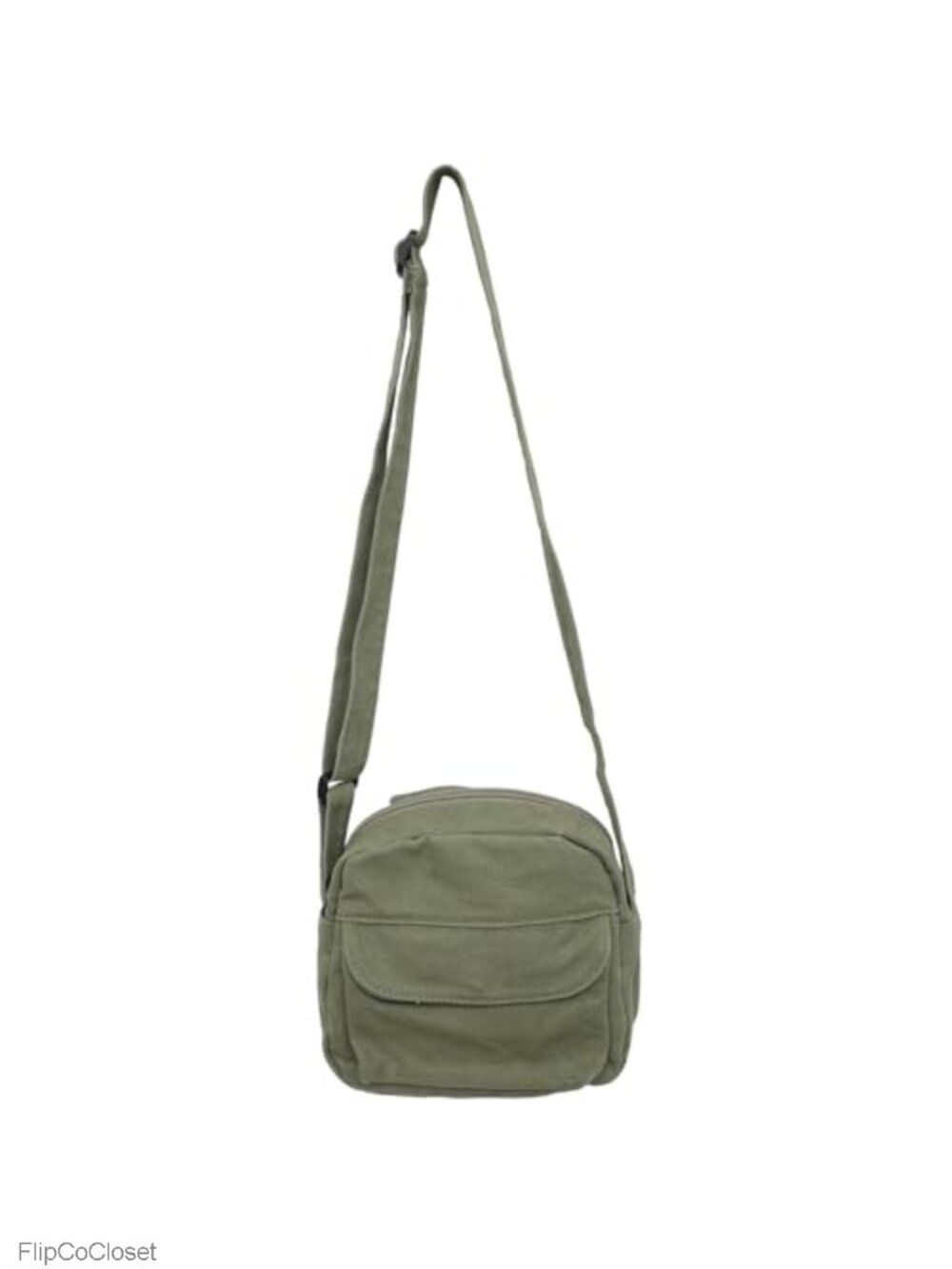 Canvas Small Crossbody Bag Mini Shoulder Purse with Zipper